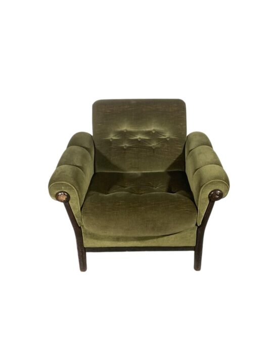 Zaļs samta krēsls 78 x 88 x 90cm