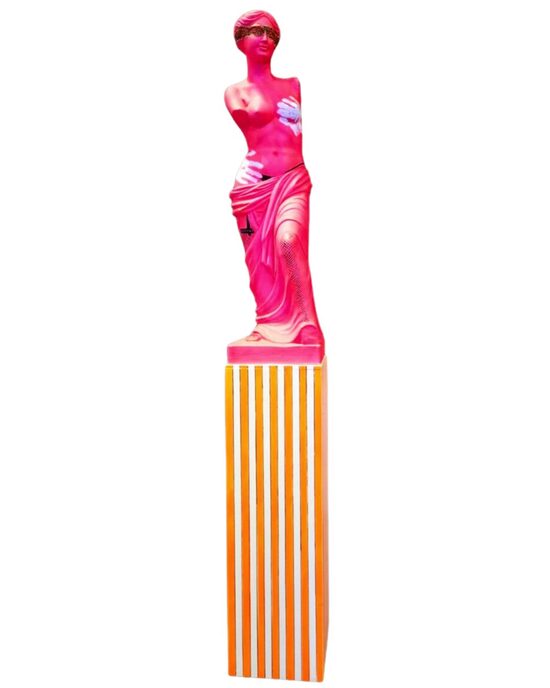 Neona Pop Art Skulptūras ( UV GAISMĀS SPĪD ) Roza + oranža