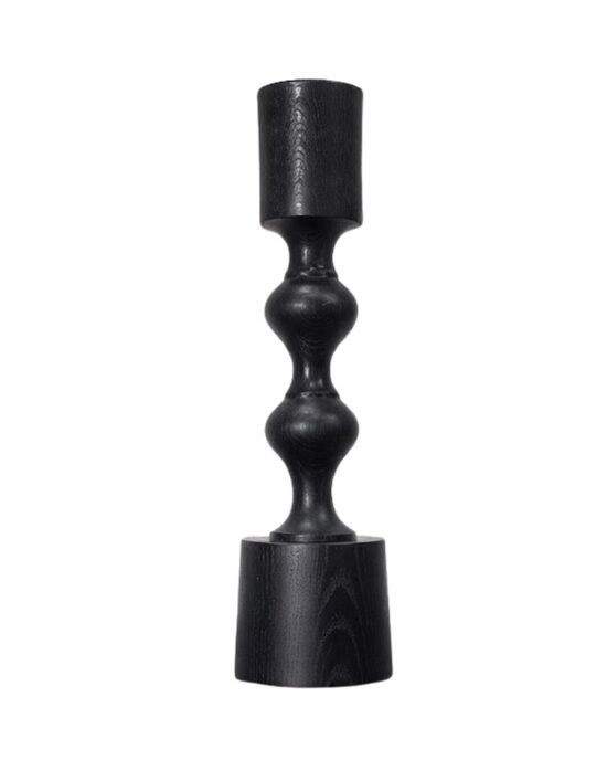 Melns svečturis 17cm 