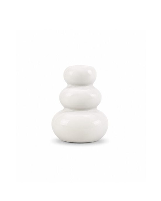 Balta keramikas vāzīte (augstums 10 cm)