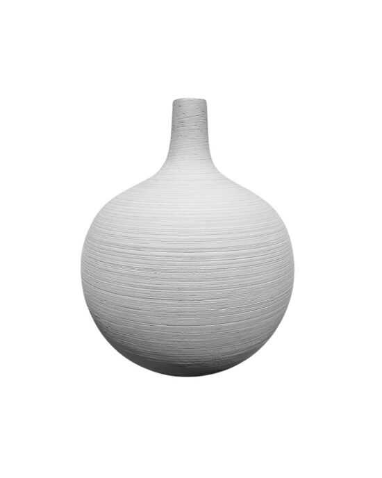 Balta dekoratīva keramikas vāzīte (augstums 20 cm)