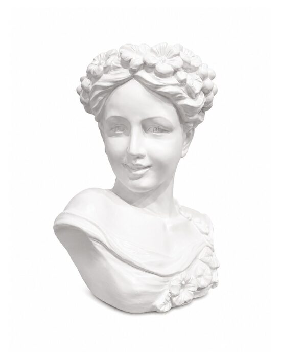 Dekoratīva balta keramikas vāze 30 cm