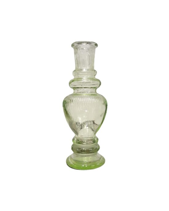 Gaiši zaļš stikla svečturis/vāze 16 cm