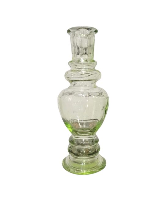 Gaiši zaļš stikla svečturis/vāze 16 cm