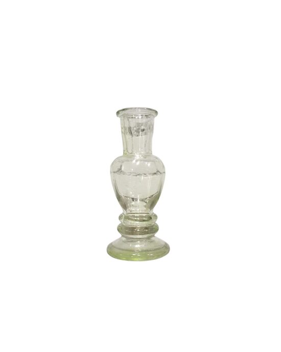 Gaiši zaļš stikla svečturis/vāze 12 cm