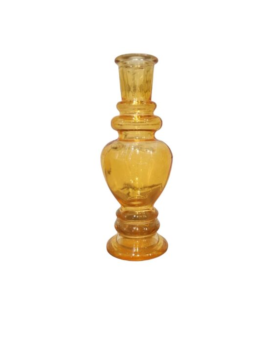 Oranžs stikla svečturis/vāze 16 cm