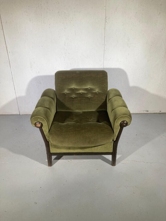 Zaļs samta krēsls 78 x 88 x 90cm