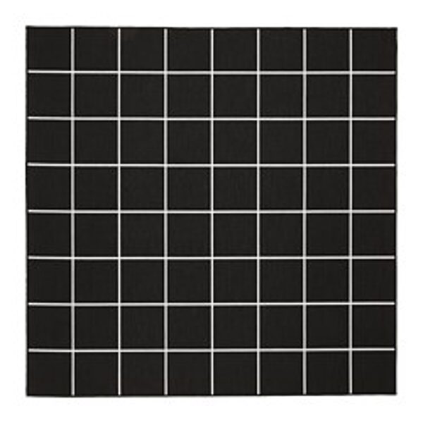 Gludi austs paklājs, iekš/āra, 200x200 cm, melnā krāsā/baltā krāsā ( Divpusīgs )
