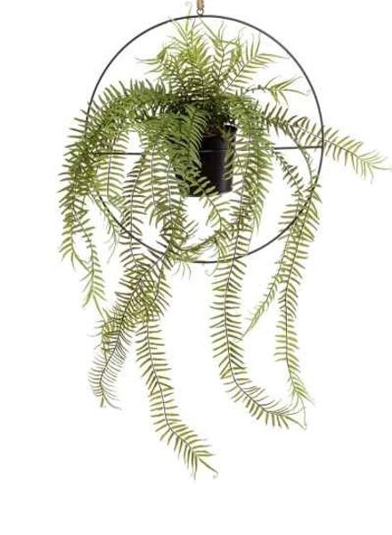 Paparde metāla melnā rinķī 90cm ( iekarināma )