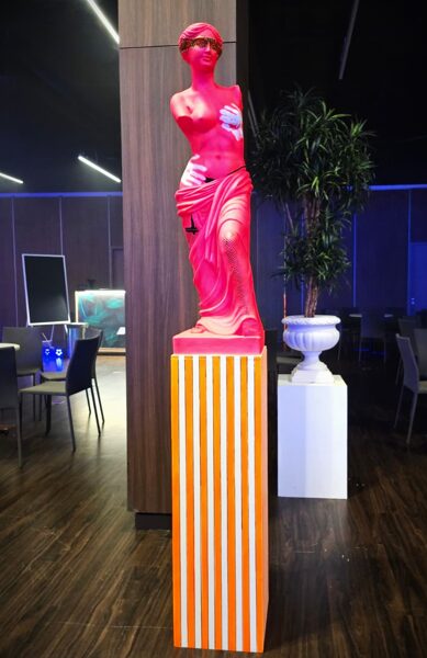 Neona Pop Art Skulptūras ( UV GAISMĀS SPĪD ) Roza + oranža
