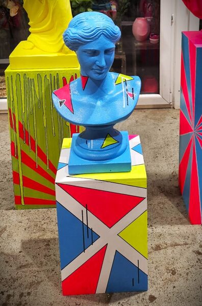 Neona Pop Art Skulptūras ( UV GAISMĀS SPĪD ) Zils+Rozā+ Dzeltens