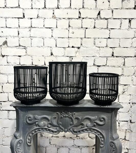 Laternu komplekts (3 dažāda izmēra laternas, diametrs/augstums - 21cm/22cm; 25cm/27cm; 29cm/30 cm)